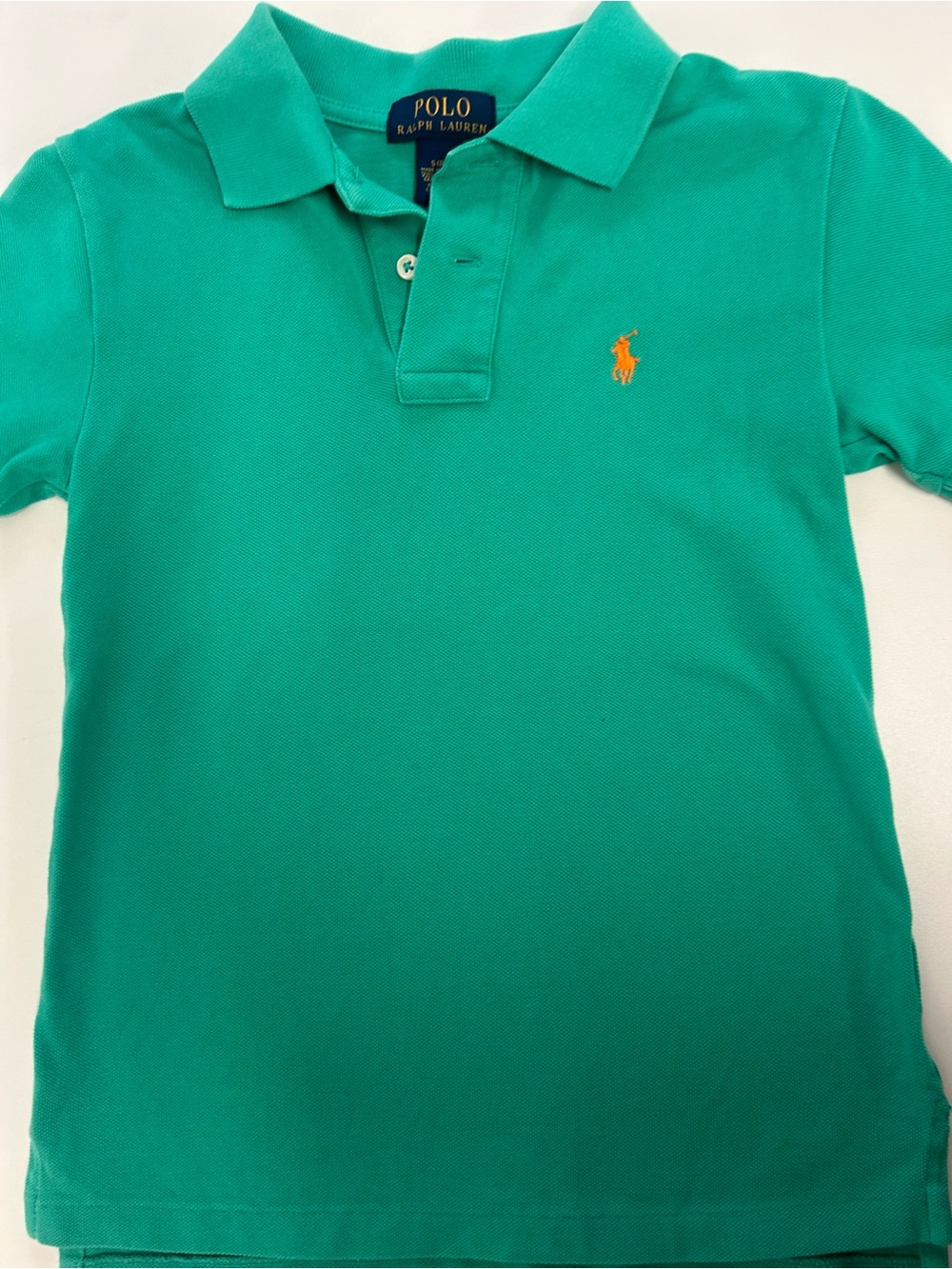 Polo by Ralph Lauren Teal Polo with Orange Pony